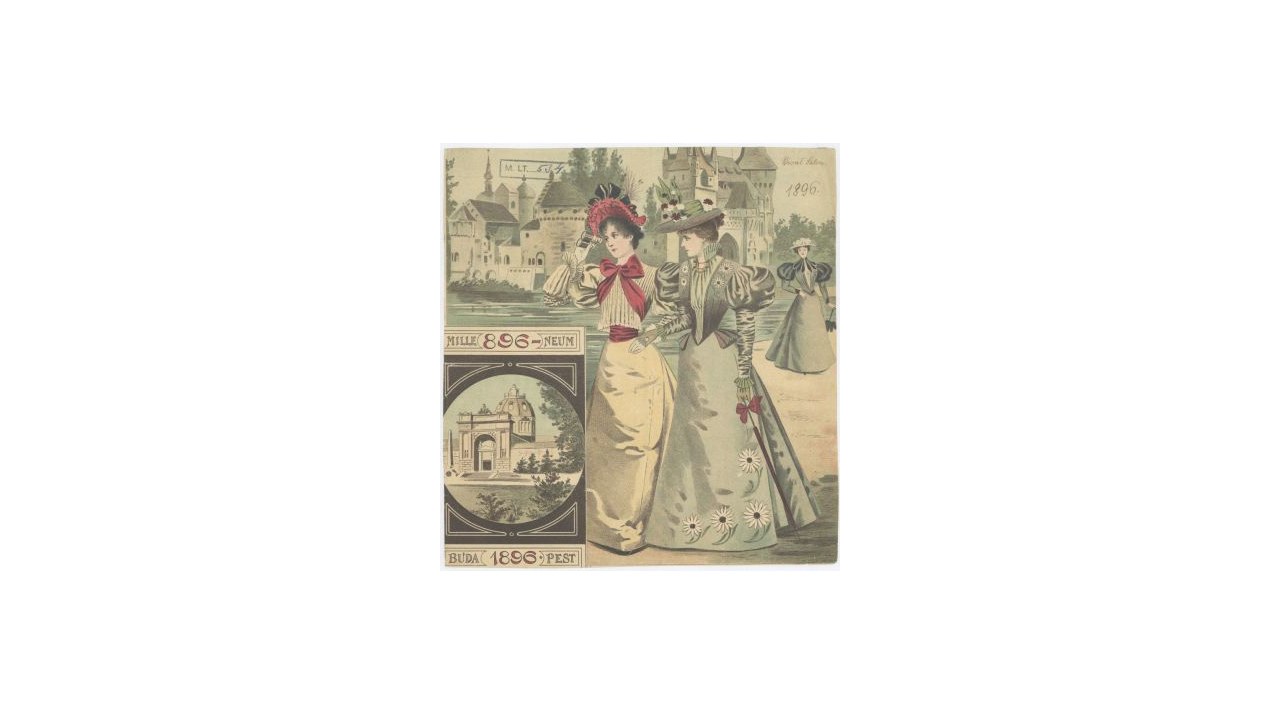 Divatkép 1896-ból (Iparművészeti Múzeum, MLT 534)