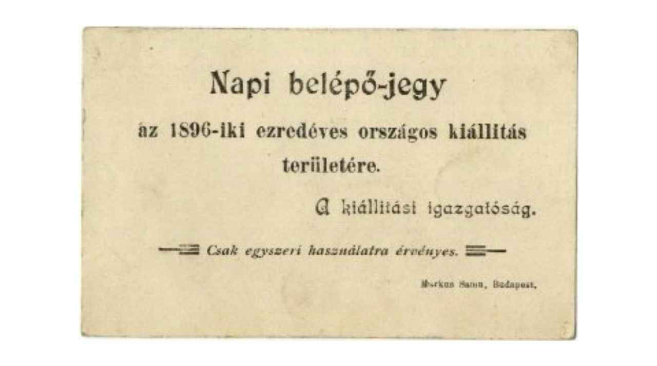 Belépőjegy a kiállításra Forrás: Budapesti Történeti Múzeum - Kiscelli Múzeum